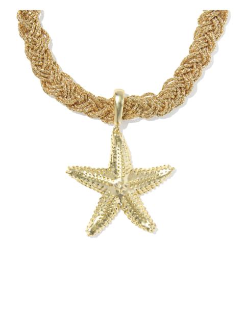 KENDRA SCOTT Parker Starfish Convertible Gold Statement Necklace
