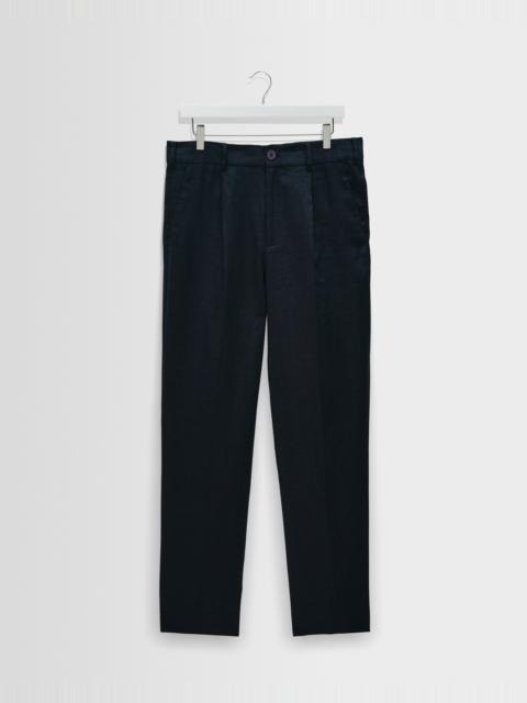 Wax London Aubyn - Navy Linen Relaxed Fit Trousers
