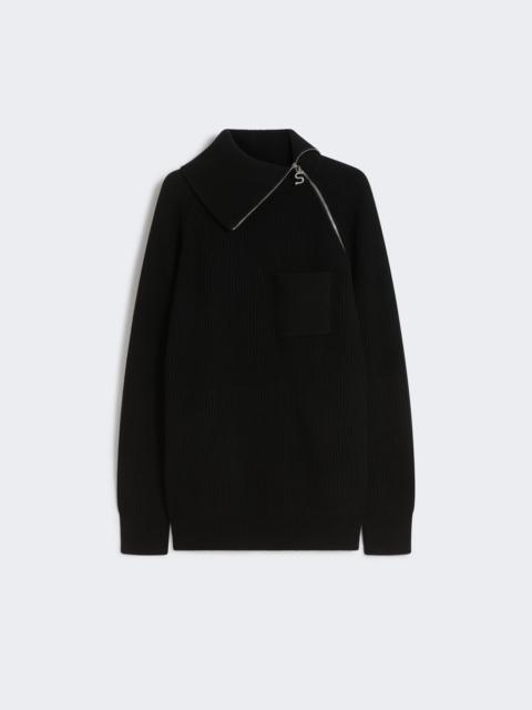 Sportmax SALPA Zip-up cashmere-blend sweater