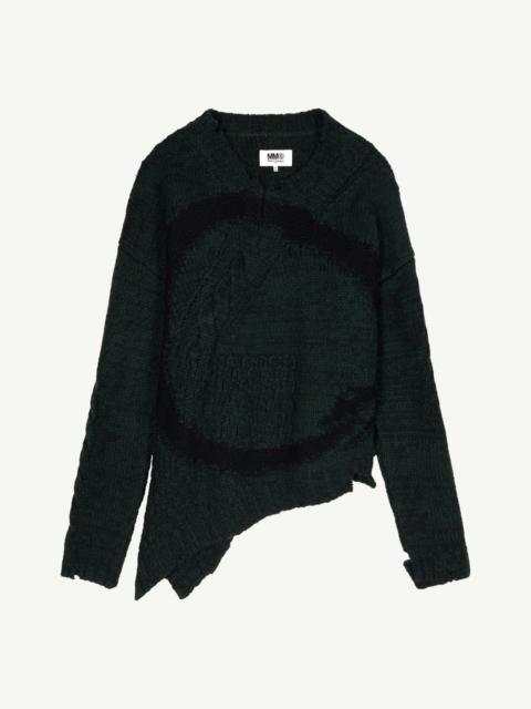 MM6 Maison Margiela Distressed knit sweater
