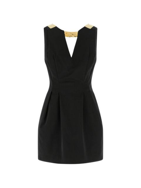 ELISABETTA FRANCHI plaque V-neck mini dress