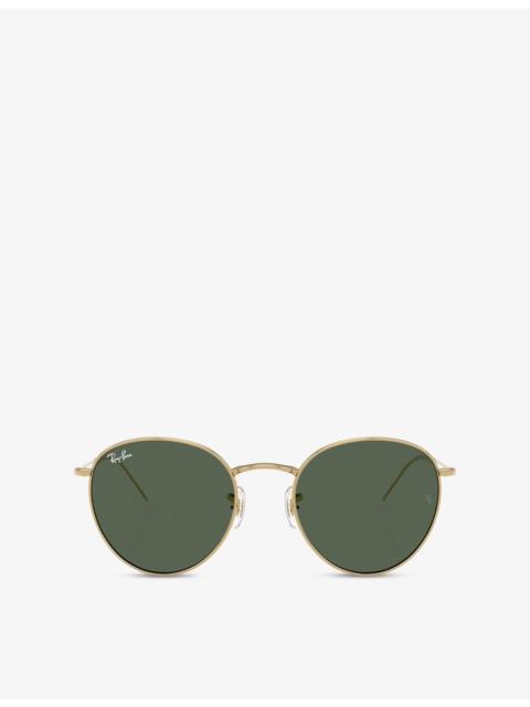 Ray-Ban RBR0103S Round-Frame Metal Sunglasses