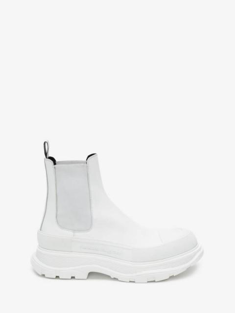 Alexander McQueen Tread Slick Boot in White/silver