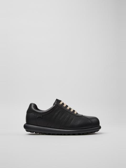 CAMPER Pelotas Black Leather Shoes for Women.