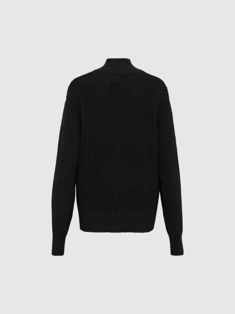ST. AGNI Zip Detail Cardigan - Black