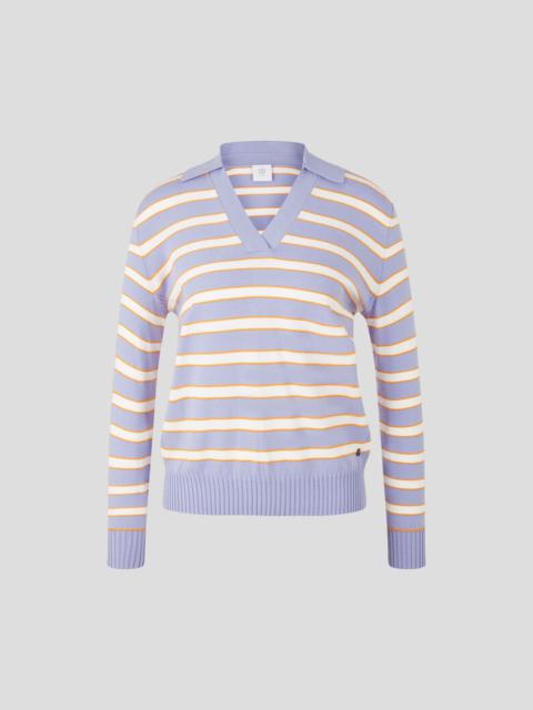 BOGNER Alma Knitted pullover in Lilac/Off-white