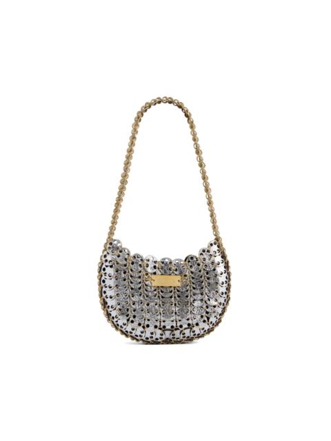 rabanne Moon Flip bicolor leather-pastilles shoulder bag