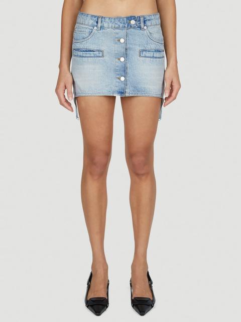 courrèges Denim Strap Skirt