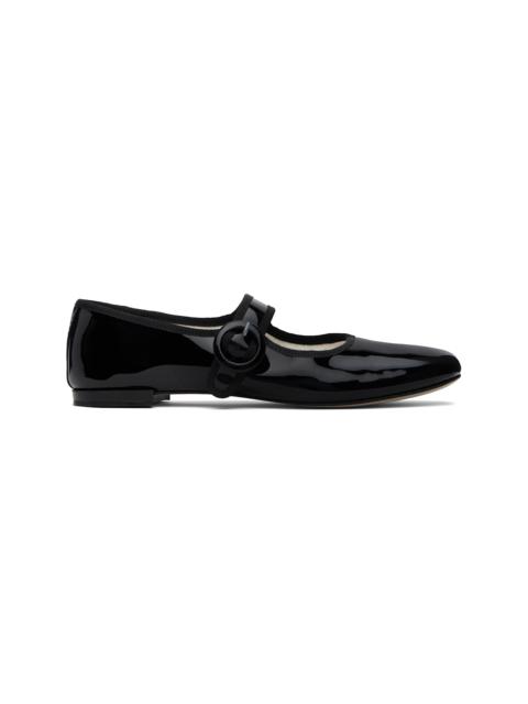 Black Georgia Mary Jane Ballerina Flats