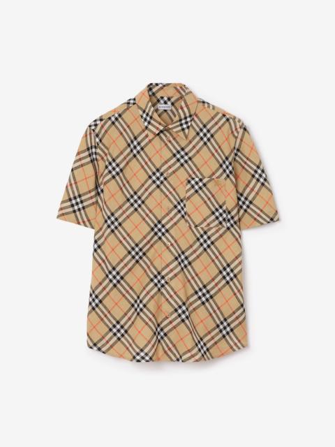 Burberry Relaxed Fit Check Linen Shirt
