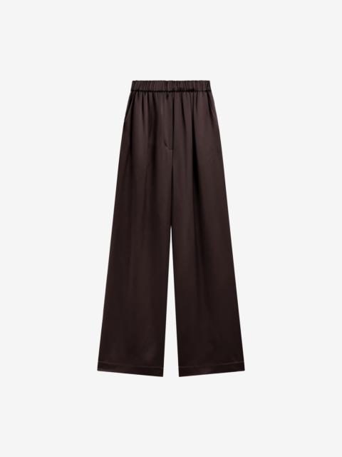 The Frankie Shop Mirca Satin Elastic Pants - Brown