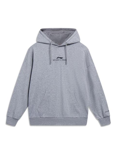 Li-Ning Li-Ning Anything Is Possible Graphic Hoodie 'Grey' AWDT597-3