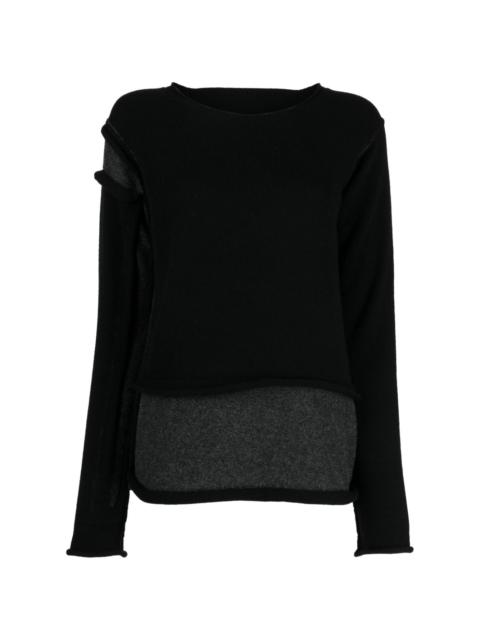 Y's long-sleeve knitted top