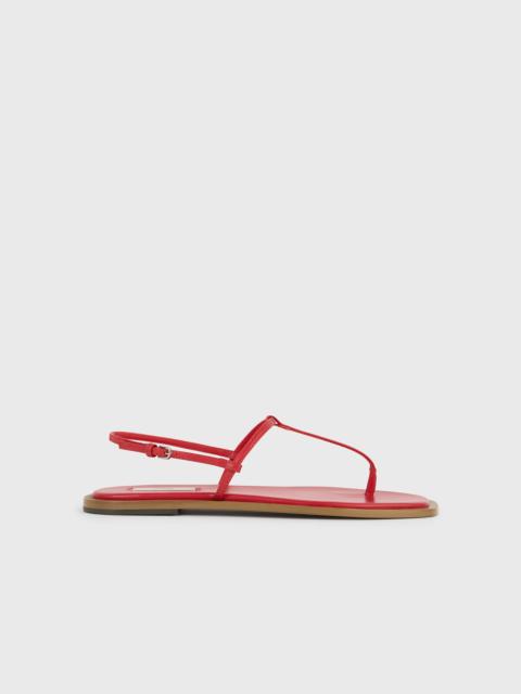 TOTEME T-strap nappa sandals red/desert