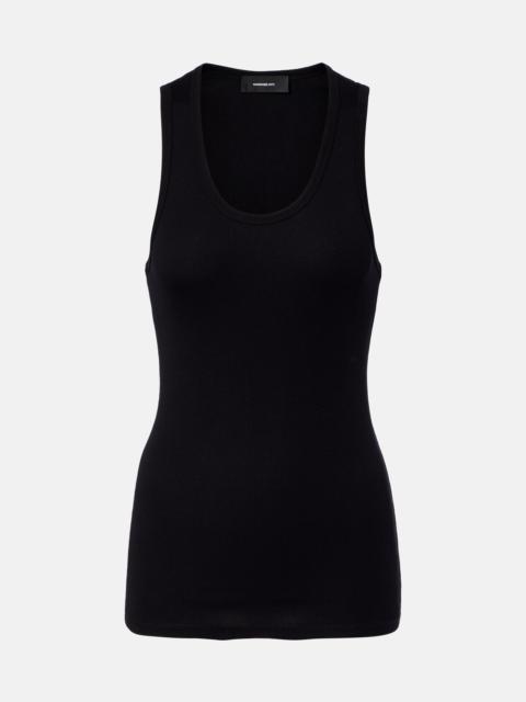 WARDROBE.NYC Ribbed-knit cotton jersey tank top