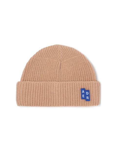 ADER error logo-appliqquÃ© ribbed-knit beanie