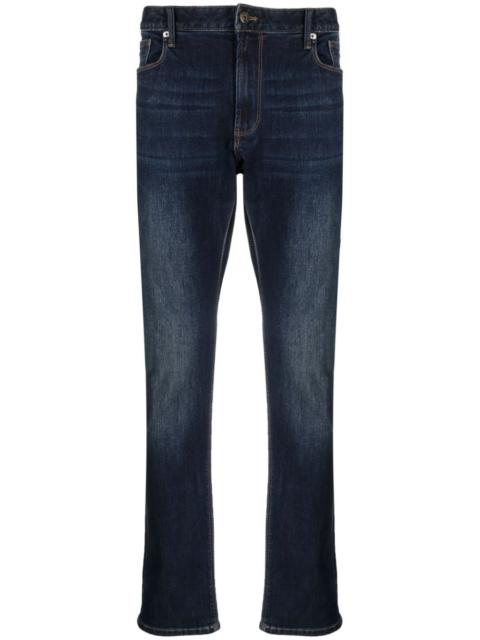 EMPORIO ARMANI logo-plaque straight-leg jeans