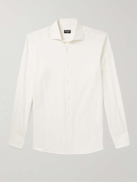 Cotton and Cashmere-Blend Twill Shirt