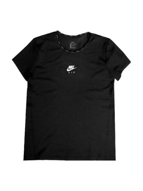 Nike (WMNS) Nike Air Dri-FIT Quick Dry Breathable Running Short Sleeve 'Black' CQ8869-010