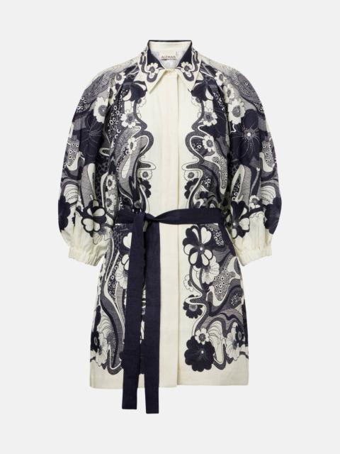 ALÉMAIS Mickey floral linen shirt dress