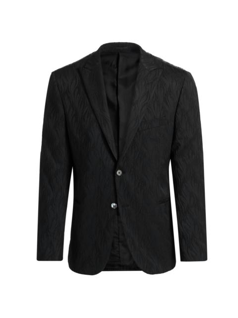 CORNELIANI Men's Black Flame Single-Breasted Evening Jacket - Black