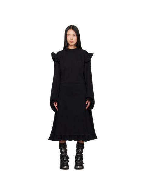 VETEMENTS Black Ruffle Midi Dress