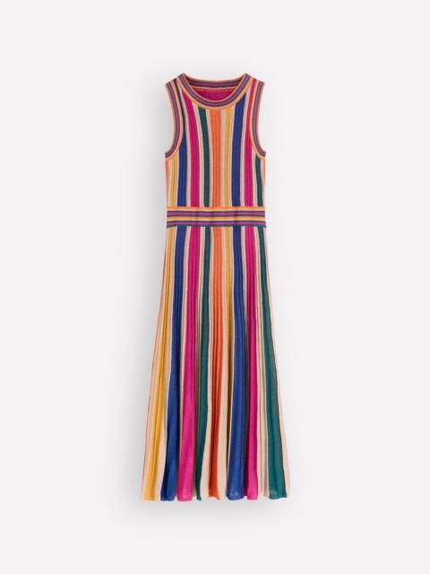 BODEN Metallic Multi Stripe Dress-Metallic Multi Stripe