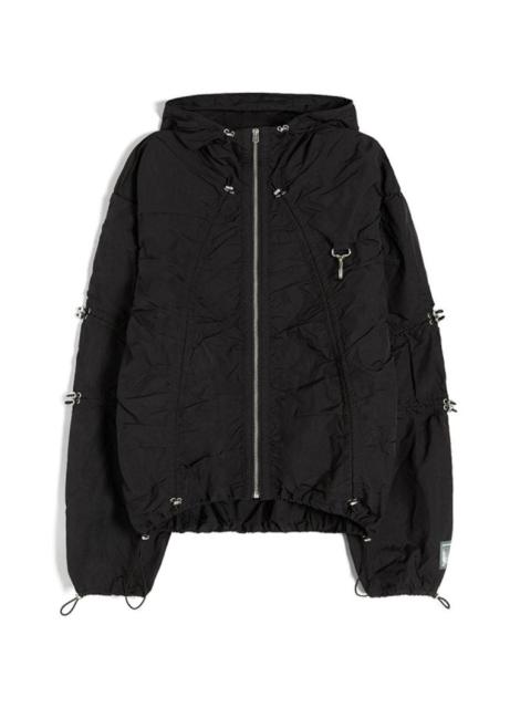 REESE COOPER® Cinched Nylon Hooded Jacket 'Black'