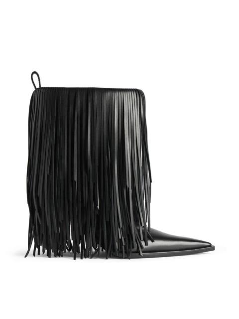 BALENCIAGA Women's Avenue Fringe Bootie in Black