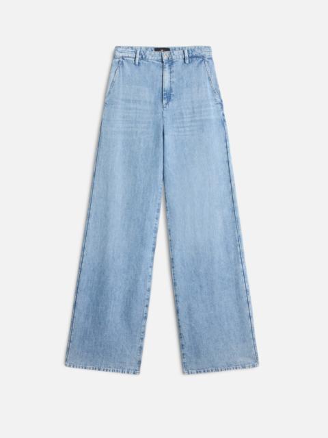 7 For All Mankind WIDE TROUSER in Indigo Linen Iris