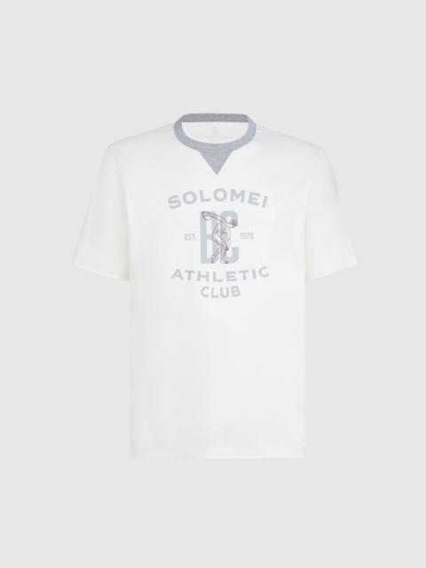 Brunello Cucinelli Cotton jersey T-shirt with print