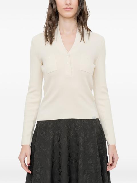 MM6 Maison Margiela pockets V-neck T-shirt