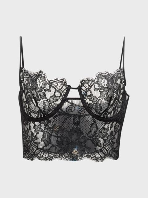 KIKI DE MONTPARNASSE Camille Scalloped Lace Longline Bra