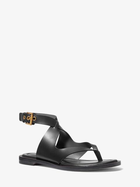 MICHAEL KORS Irene Leather Wrap Sandal