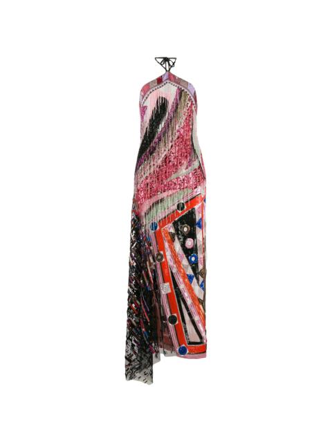 PUCCI fringed vivara 긴 드레스
