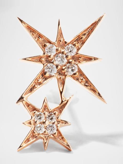 SYDNEY EVAN 14k Pave Diamond Double Starburst Stud Earring