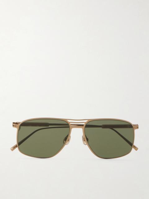 Brunello Cucinelli Aviator-Style Titanium Sunglasses