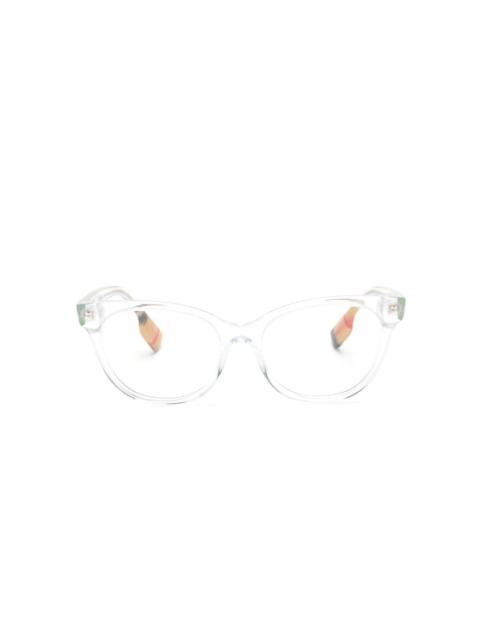 Burberry logo-plaque cat-eye glasses