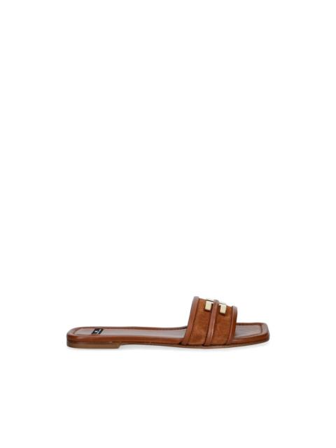ELISABETTA FRANCHI emblem-detail flat sandals