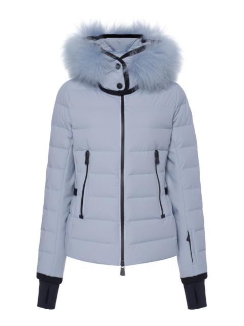 Moncler Grenoble Lamoura Faux Fur-Trimmed Down Jacket blue