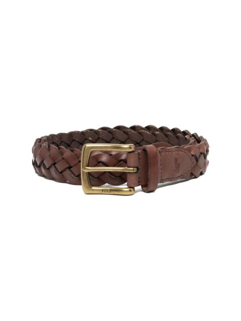 Polo Ralph Lauren vegan leather braided belt