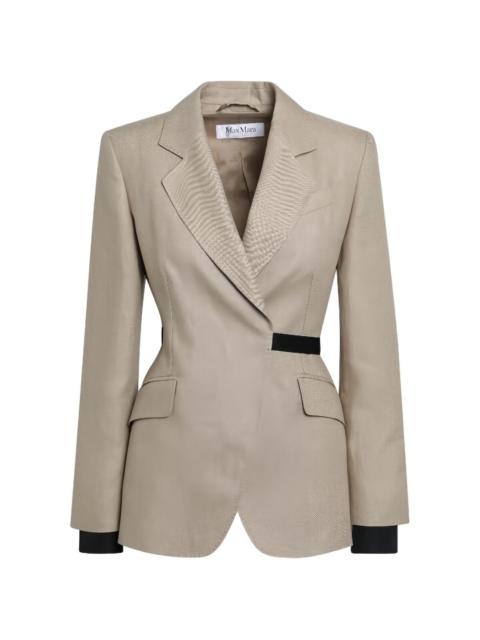 Max Mara belted notched-lapel jacket