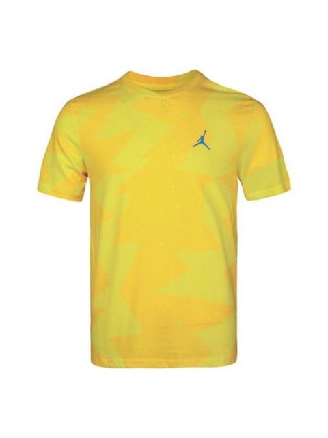 Jordan Air Jordan Printed Poolside Splash Ink Printing Short Sleeve Yellow CJ6216-728