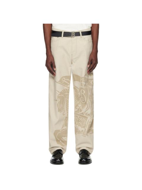 Burberry Beige Regular Fit EKD Jeans