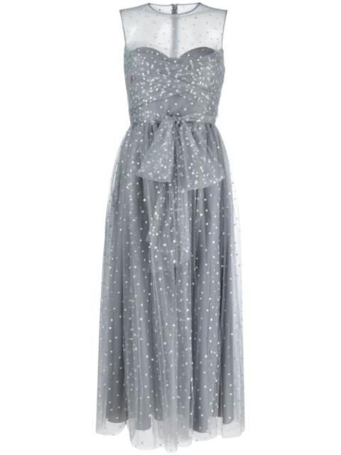 REDValentino glitter-detail sleeveless midi dress