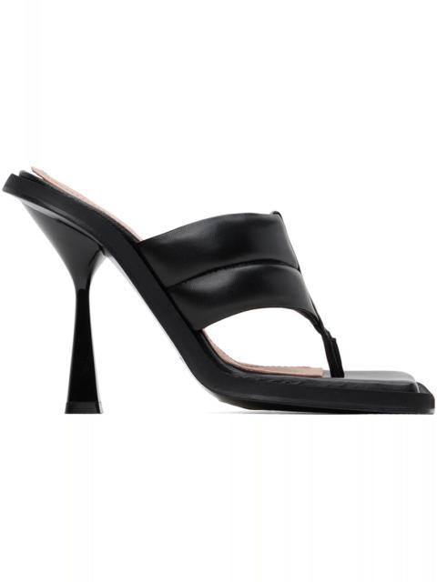 ANDREĀDAMO Black Padded Sandals