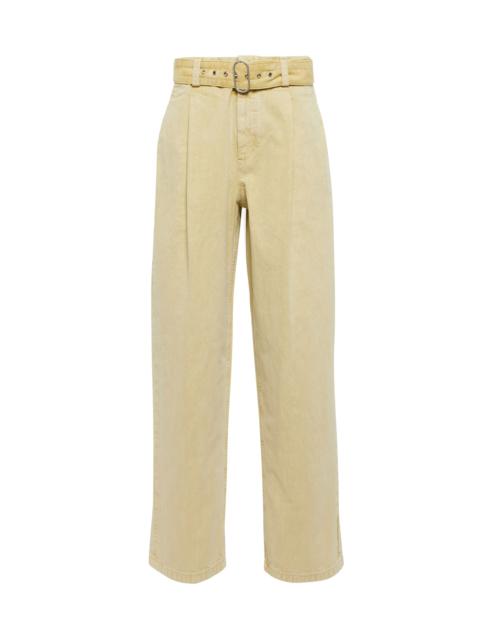 Jil Sander Cotton high-rise wide-leg pants