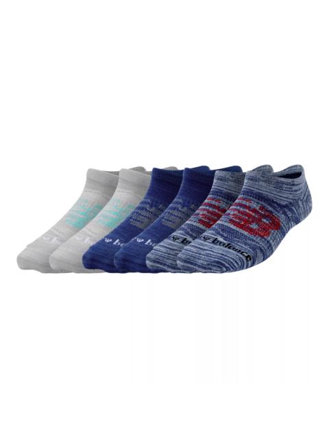New Balance Kids Flat Knit No Show Socks 6 Pack
