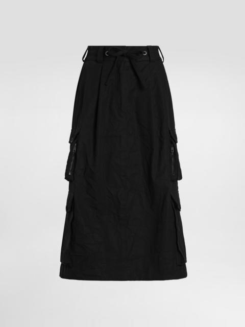 Cotton cargo skirt