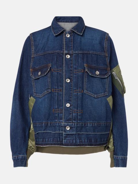 sacai Denim bomber jacket